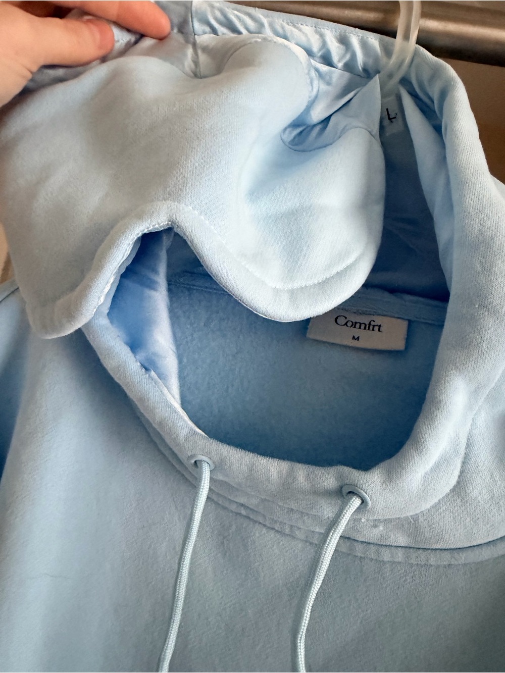 Women's Light Blue Hooded Set VIP Airplane Mode Hoodie and Sweatpants - Picture 7 of 12